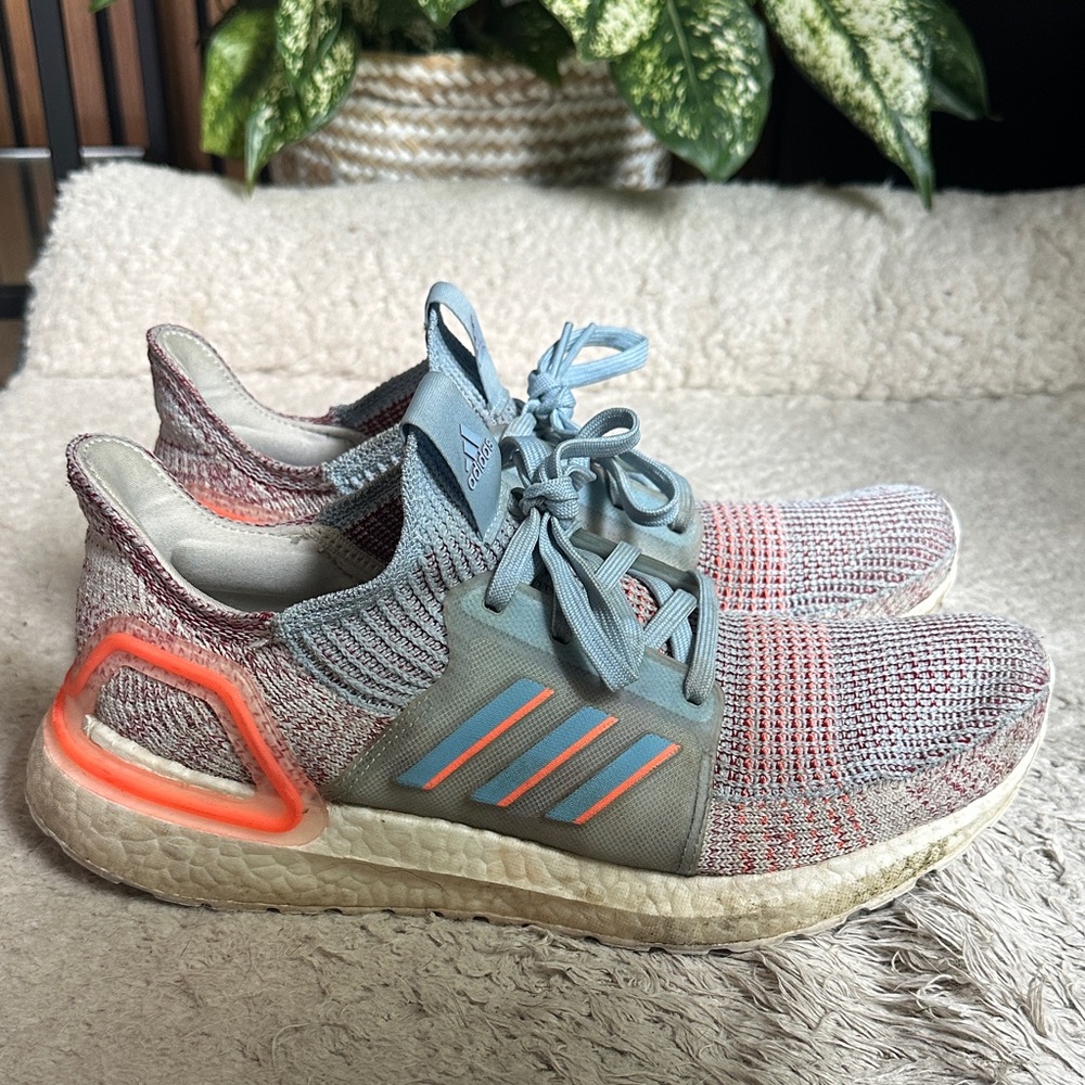Adidas Women’s Ultraboost 19 Sneakers - Blue & Coral Accent